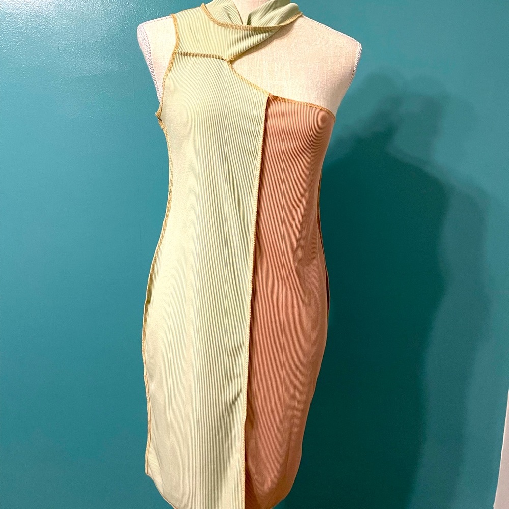 Mid/maxi bodycon one-shoulder dress. NWT.